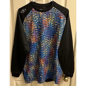 XARA Soccer Goalie Jersey Long Sleeve Number 00 On Back Men's Large Multicolored